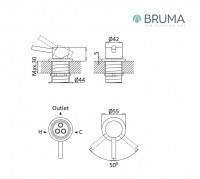 MONOMANDO LAVABO SOBRE ENCIMERA LUSITANO BRUMA 